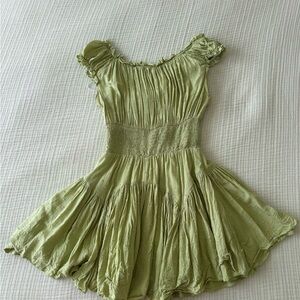 Princess Polly Light Green Ruffled Dress
